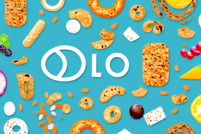 A variety of healthy and tasty snacks in the shape of an 'o' tube